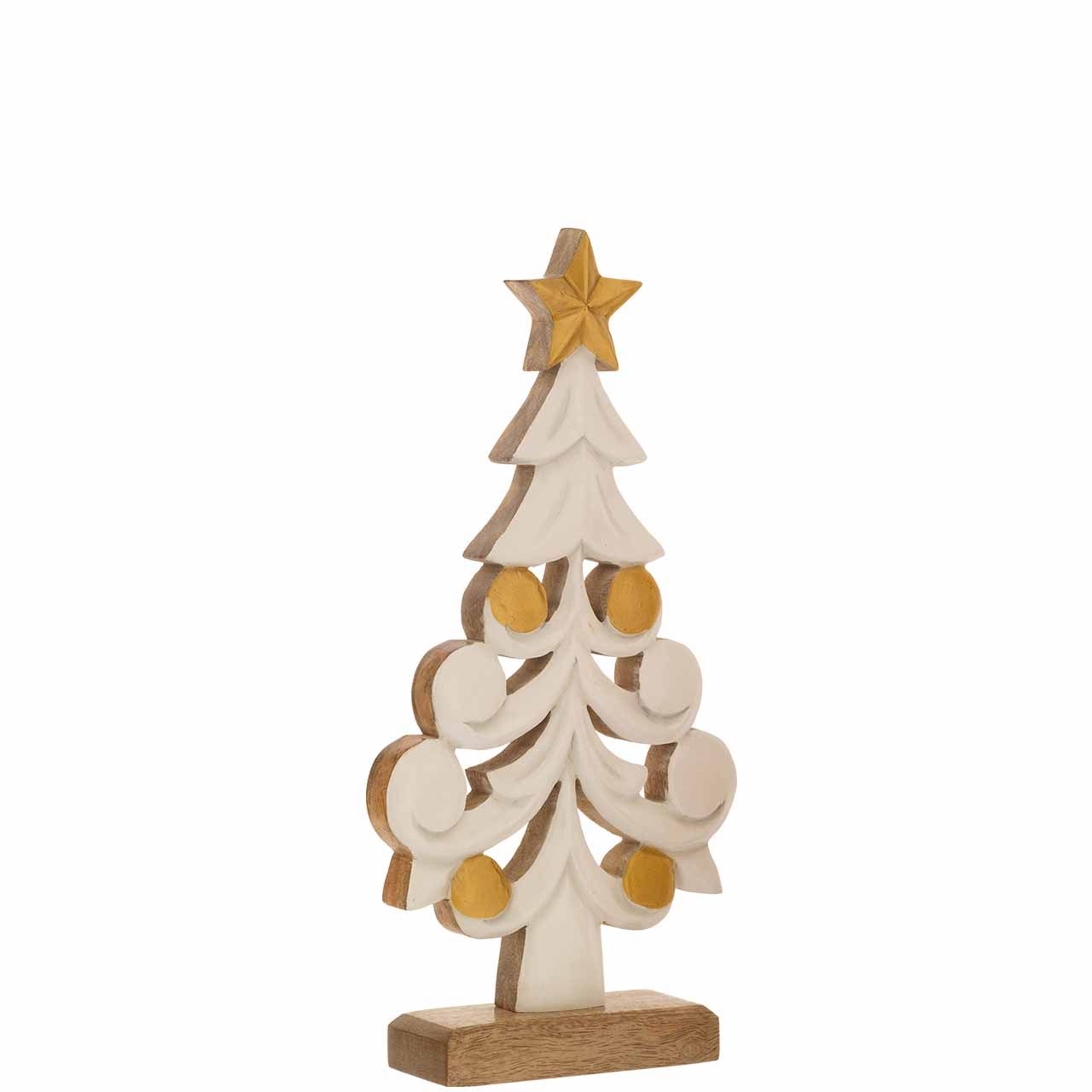 ALBERO NATALIZIO IN LEGNO DI MANGO E SMALTO H. 40
